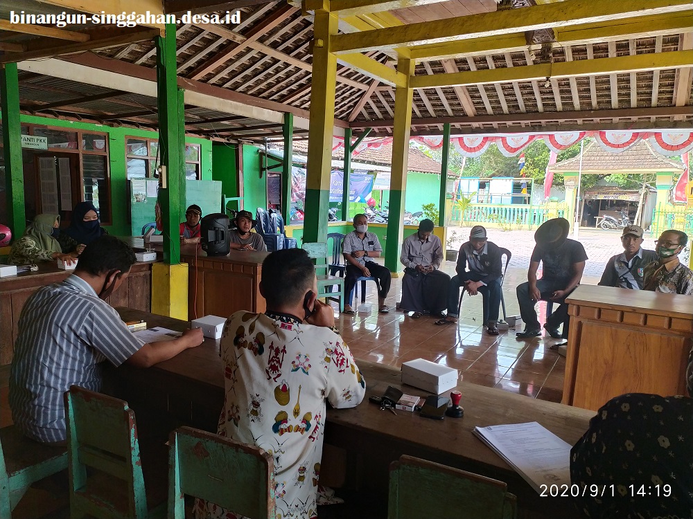 Rapat Persiapan Proses Pengerjaan Awal Ipal Komunal Di Dusun Majol Desa Binangun Kecamatan Singgahan